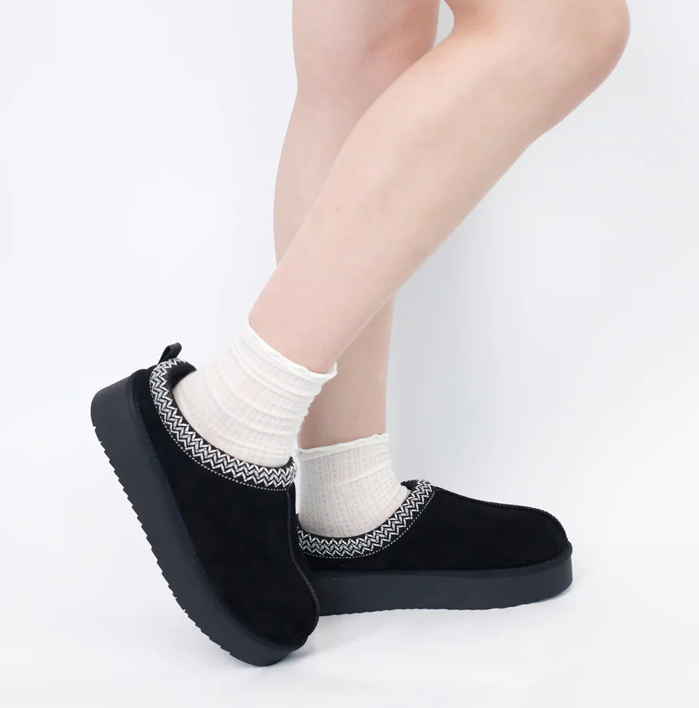 2410 Braided Platform Slipper Shoes