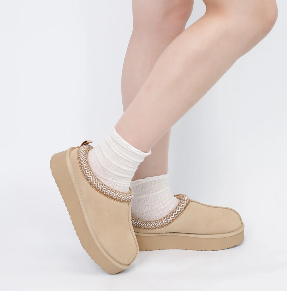2410 Braided Platform Slipper Shoes